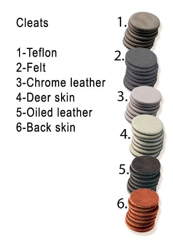 Can you explain the sliding scale for the 3G Replacement Bowling Shoe Cleats?